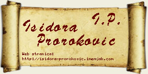 Isidora Proroković vizit kartica